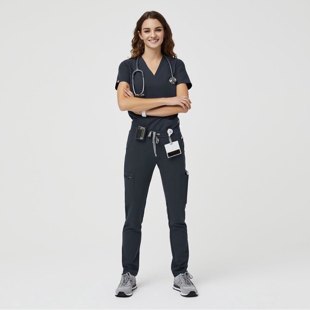 Yola Skinny Scrub Pants - Dark Harbor